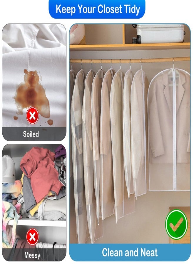 COVRA 5-Pack 24" x 50" Clear Garment Bags with Zipper for Hanging Clothes - Clothes Storage Bags for Coats, Jackets, Dresses, Suits, and Shirts - Image 5